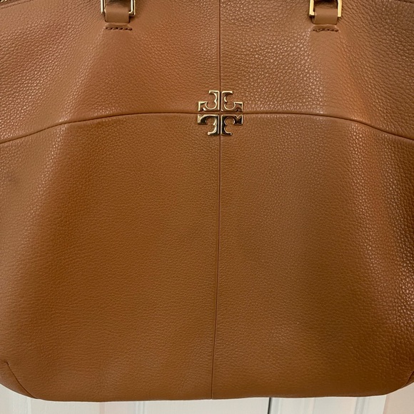 Tory Burch Cognac Pebbled Leather Tote - Picture 2 of 4